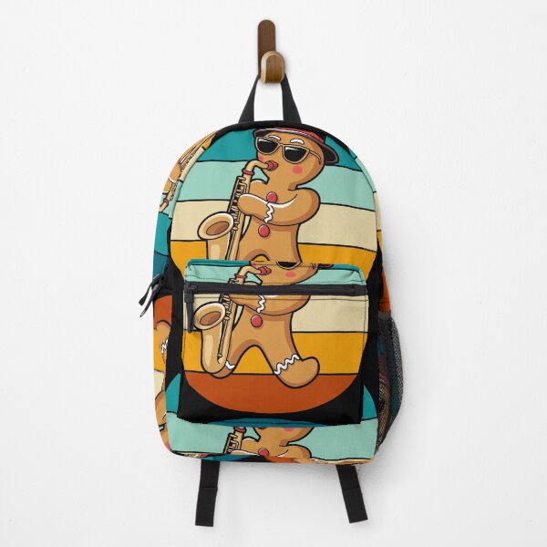 Item preview, Gingerbread man plays the saxophone, sax lover, lover of music, blues and jazz, Santa's favorite music teacher,music player designed and sold by KolorellaS.