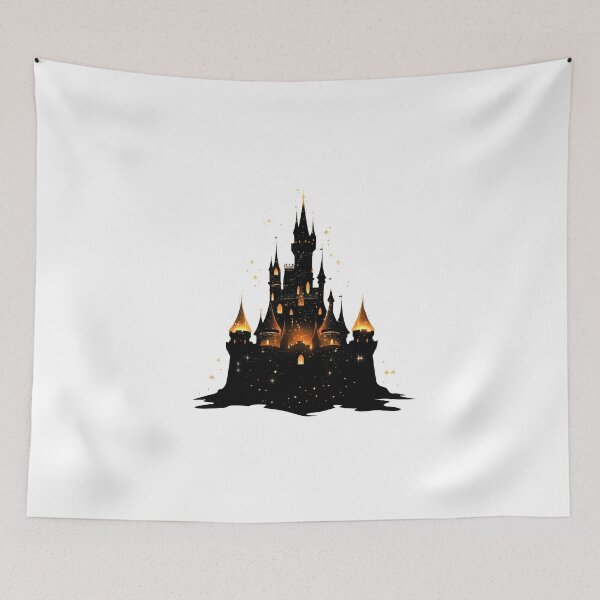 Item preview, Castle Silhouette with Glowing Lights designed and sold by Enea Kelo.