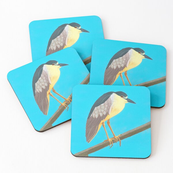 Item preview, A night heron perched on a fence designed and sold by BrianEydenArt.