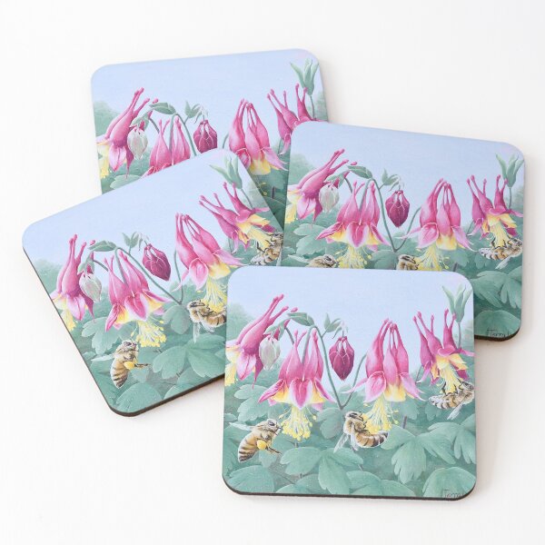 Item preview, Honeybees & Columbine designed and sold by Terra Luna.