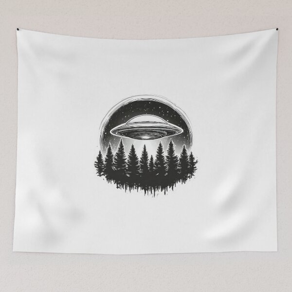Item preview, UFO Hovering Above Trees designed and sold by Enea Kelo.