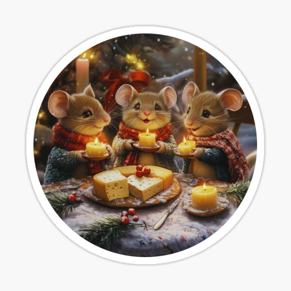 Item preview, Christmas Dinner with the Mouse Family (1/3) designed and sold by Styled by Anne.