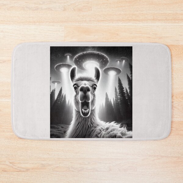 Item preview, Funny Llama selfie with UFO in Peru 2024 designed and sold by erozzz.
