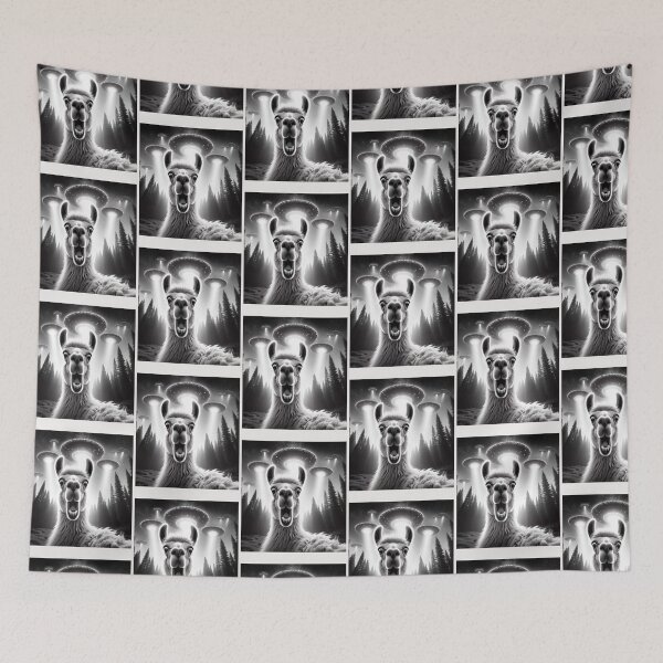 Item preview, Funny Llama selfie with UFO in Peru 2024 designed and sold by erozzz.