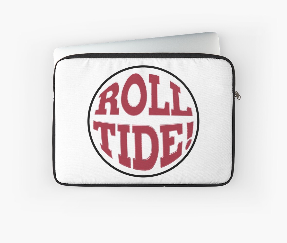 Roll Tide Alabama Football Logo Laptop Sleeve By Projectmayhem