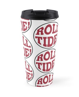 Roll Tide Alabama Football Logo Travel Mug By Projectmayhem