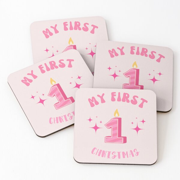 Item preview, My First Christmas, Winter Christams Happy Holidays, Pink First Christmas, Birthday for the holidays designed and sold by KolorellaS.