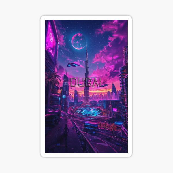 Item preview, Dubai Cyberpunk designed and sold by FuturiTravel.