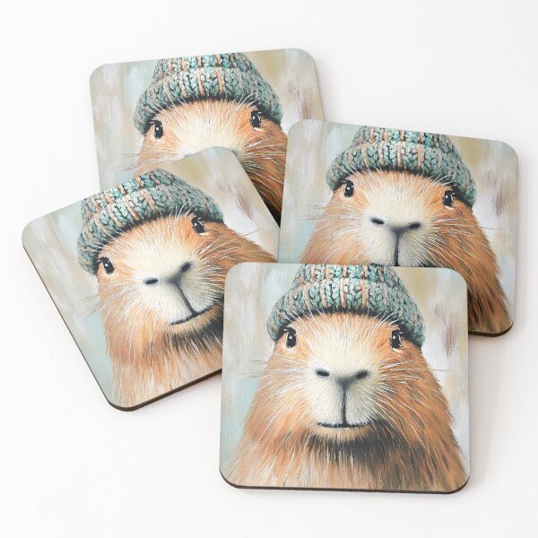 Item preview, Capybara in a Knitted Hat designed and sold by MelaFay.