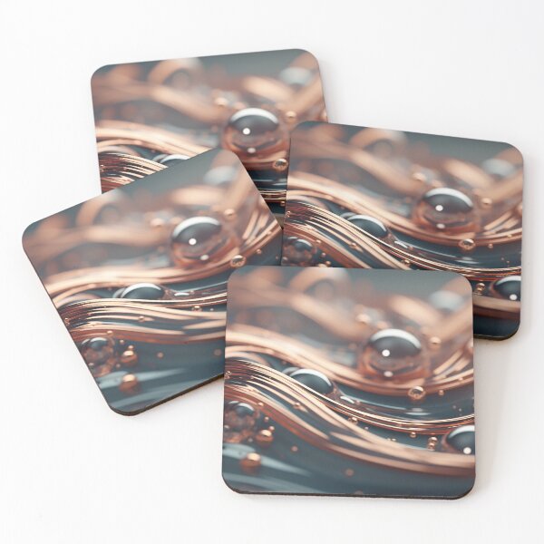 Item preview, Metallic Swirl with Copper Spheres designed and sold by anytka.