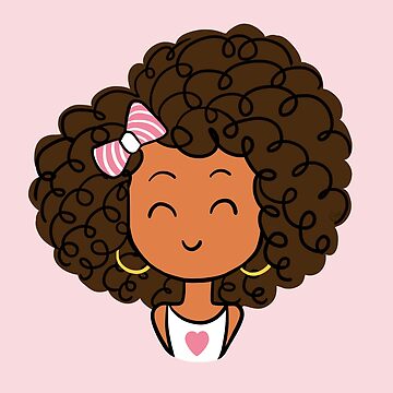 Artwork thumbnail, Little Curly Girl - Pink version by vee-madinina