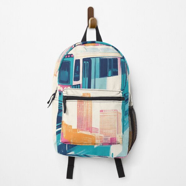 Item preview, Vibrant city with train tracks designed and sold by anytka.