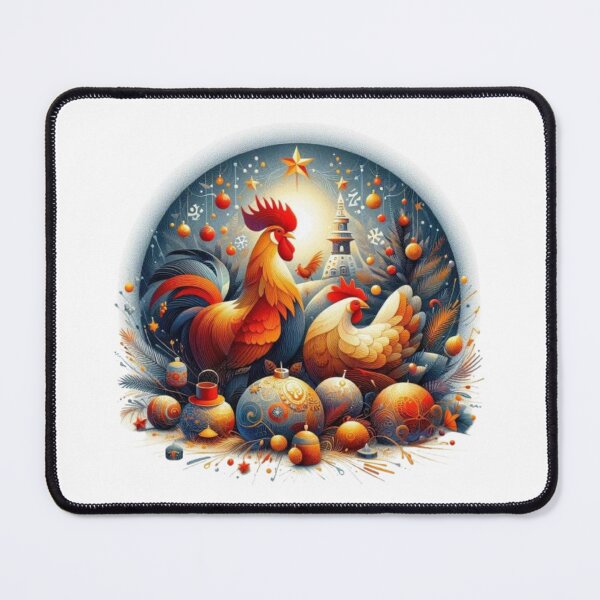 Item preview, Christmas Chicken Lover Xmas Santa Hat Funny Farm Merry Christmas Lights Chicken Farmer designed and sold by Creat-Des.