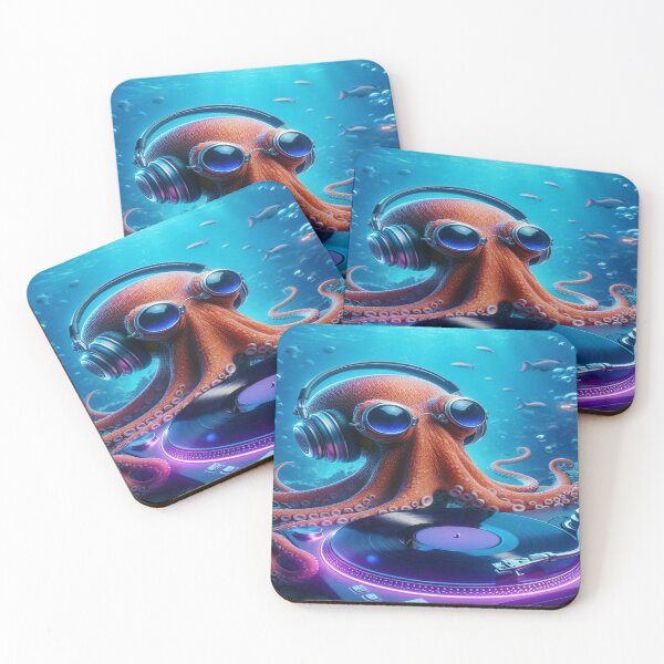 Item preview, DJ Octopus: Underwater Hip Hop Party Shower Curtain designed and sold by Naomi Gutierrez Parrish.
