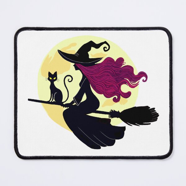 Item preview, Witch with cat and moon designed and sold by ArbuzWorldz.