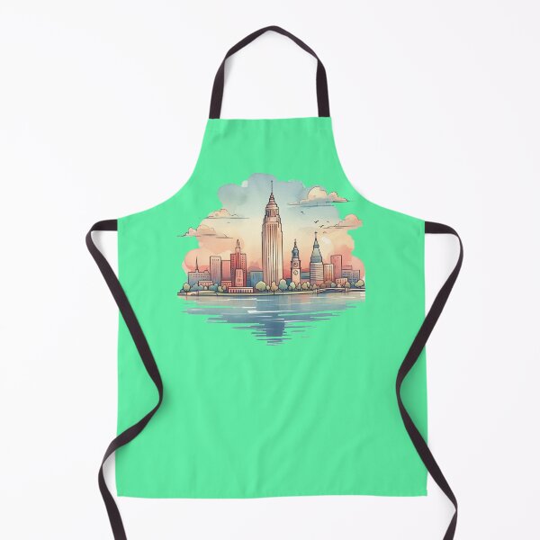 Item preview, Chambersburg USA Minimalist Skyline Sticker | Watercolor Retro Design, designed and sold by PaintMeWorld.