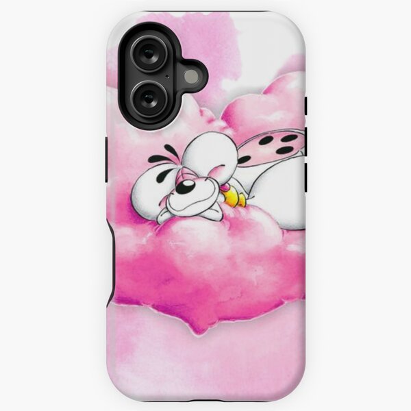 Item preview, Diddl on his pink heart shaped cloud designed and sold by Kitsune987.