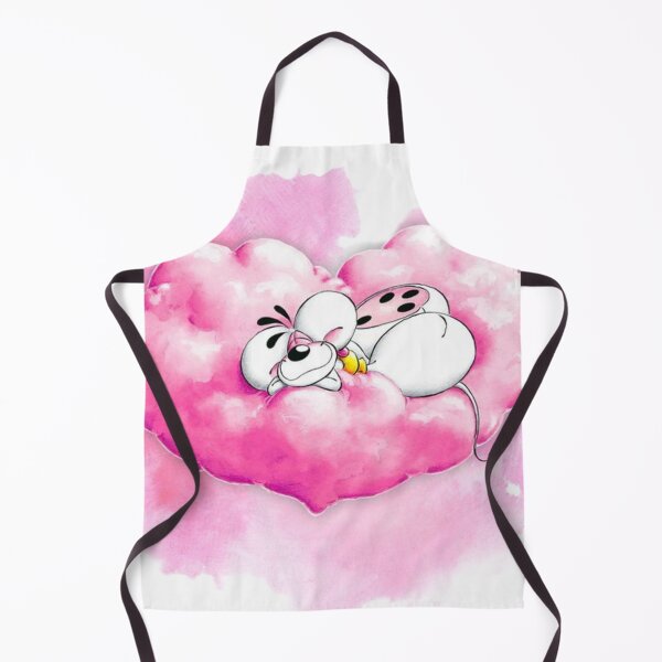 Item preview, Diddl on his pink heart shaped cloud designed and sold by Kitsune987.
