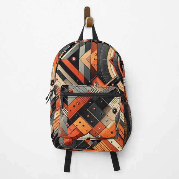 Item preview, geometric patterns red black and orange designed and sold by Shubatdesigns.