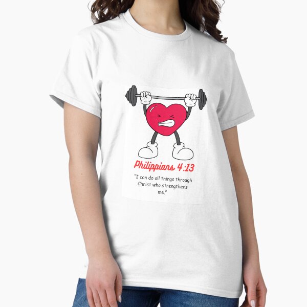 Item preview, T-shirts Strength Through Christ - Christian Wall Art. Bible faith. Religion. Christ. Christian gifts.  designed and sold by covenancreation.