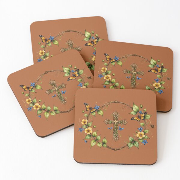 Item preview, Christian Cross Design, Butterflies, Vines, Flowers designed and sold by Our Bible Journey.