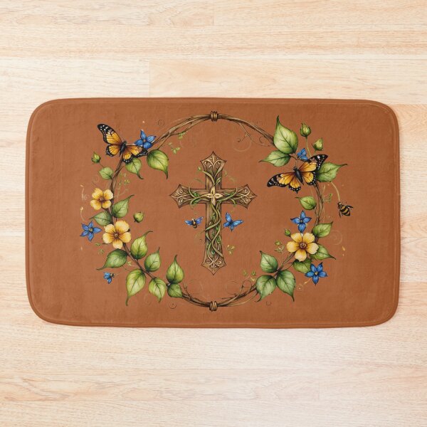 Item preview, Christian Cross Design, Butterflies, Vines, Flowers designed and sold by Our Bible Journey.