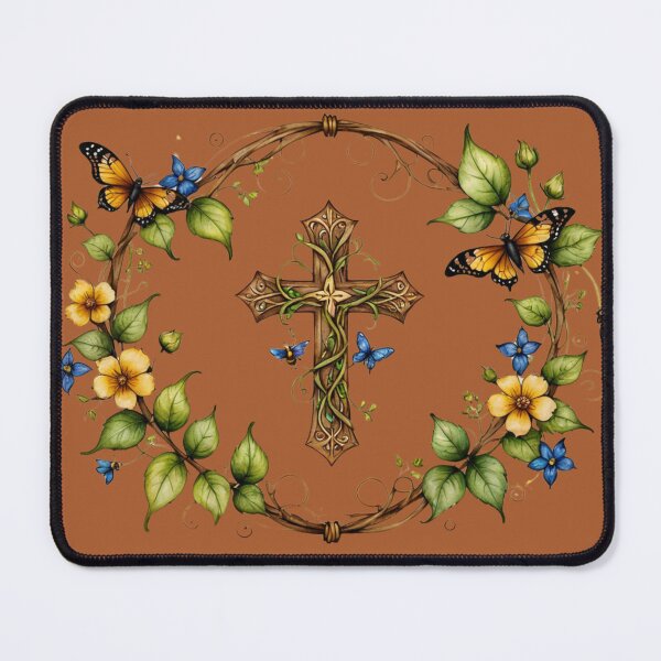 Item preview, Christian Cross Design, Butterflies, Vines, Flowers designed and sold by Our Bible Journey.