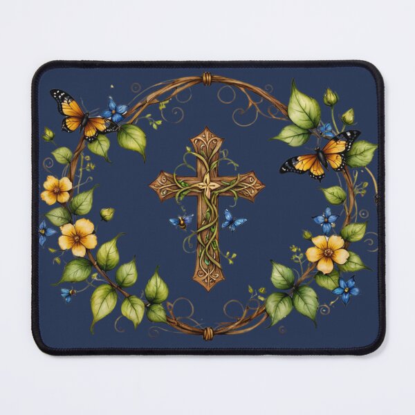 Item preview, Christian Cross Design, Butterflies, Vines, Flowers designed and sold by Our Bible Journey.