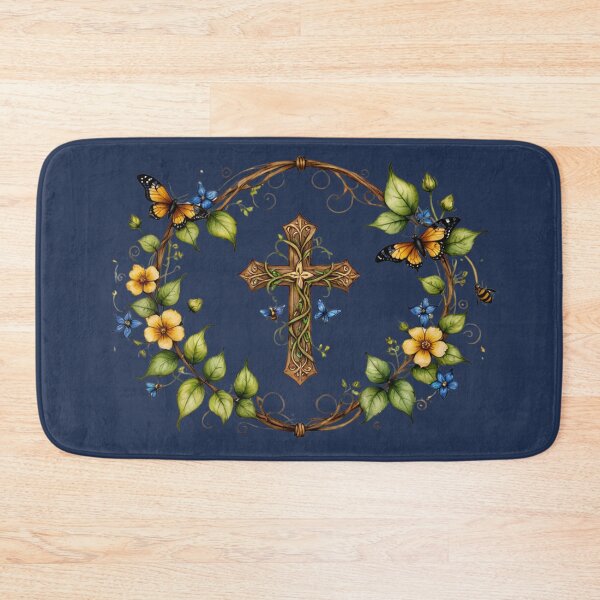 Item preview, Christian Cross Design, Butterflies, Vines, Flowers designed and sold by Our Bible Journey.