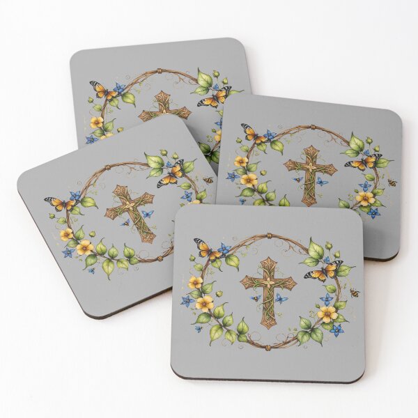 Item preview, Christian Cross Design, Butterflies, Vines, Flowers designed and sold by Our Bible Journey.