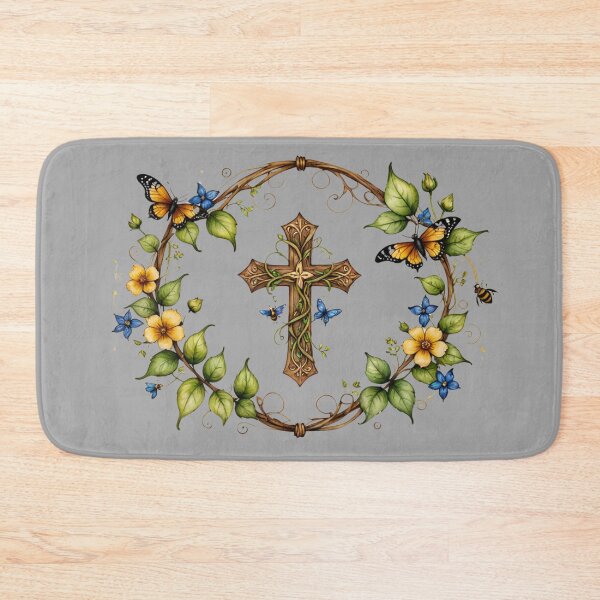 Item preview, Christian Cross Design, Butterflies, Vines, Flowers designed and sold by Our Bible Journey.