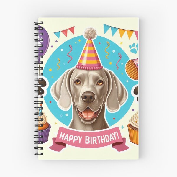 Artikelvorschau, Alles Gute zum Geburtstag Weimaraner - Festliches Hundefeier-Design entworfen und verkauft von WeimTrails.