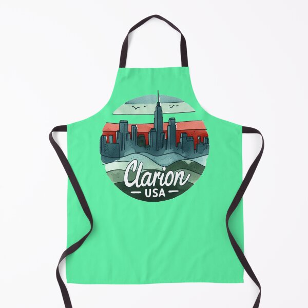 Item preview, Clarion USA Minimalist Sticker Design | Watercolor Skyline and 3D Landscape, designed and sold by PaintMeWorld.