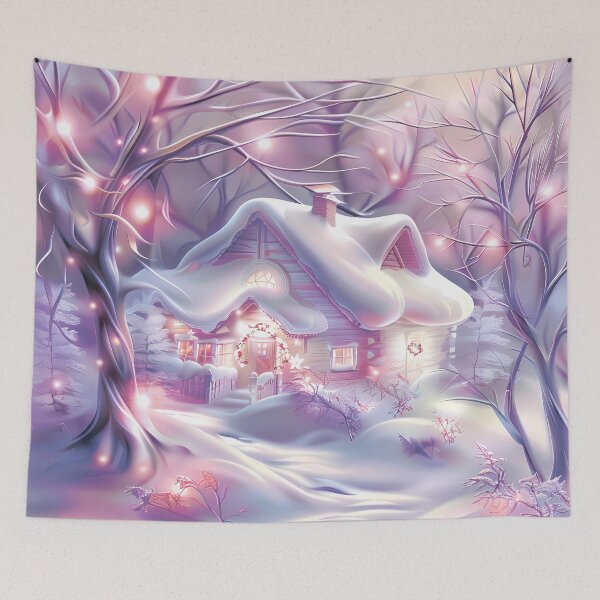Item preview, Cottage in the forest. Fairy tale forest. Winter forest. designed and sold by MagelliShop.