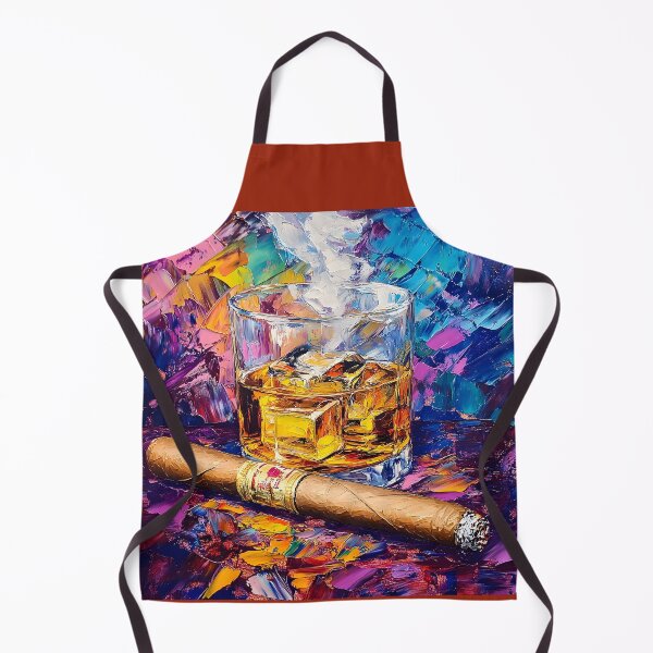 Item preview, Whiskey and Cigar - A Luxurious Indulgence Abstract Expressionism Digital AI Art Radiating an Air of Refinement designed and sold by OlfactoART Studio.