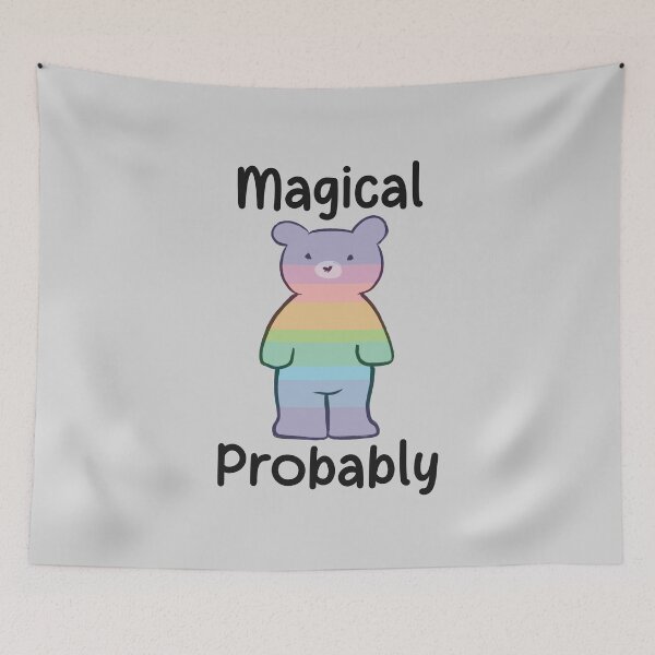 Item preview, Magical Probably Rainbow Bear designed and sold by Skull Fern.
