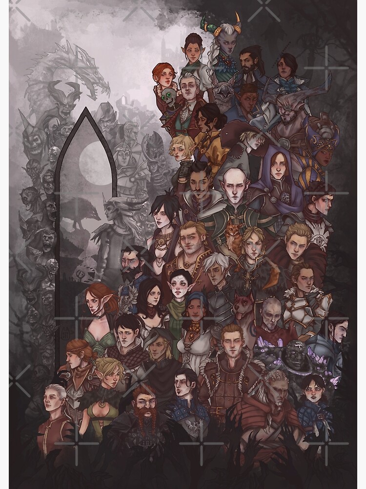 Thumbnail 3 of 3, Poster, The precipice of change | Tapestry of DA Companions designed and sold by keyvei.