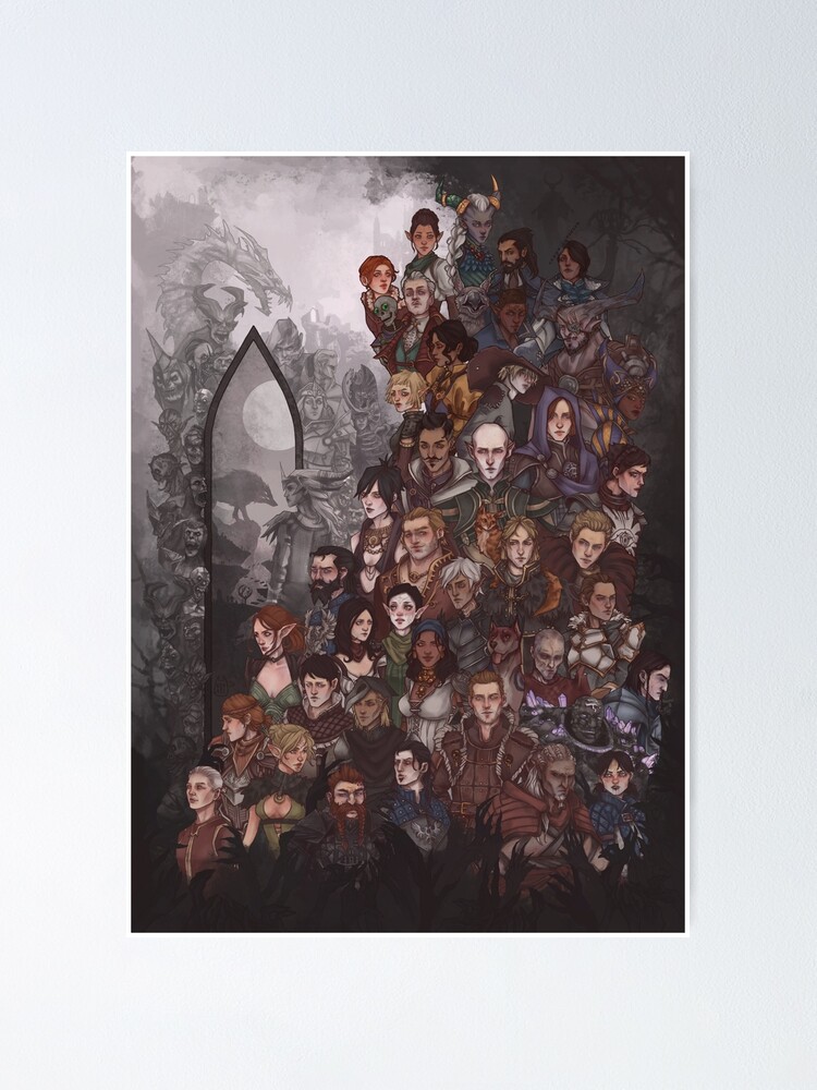 Thumbnail 1 of 3, Poster, The precipice of change | Tapestry of DA Companions designed and sold by keyvei.