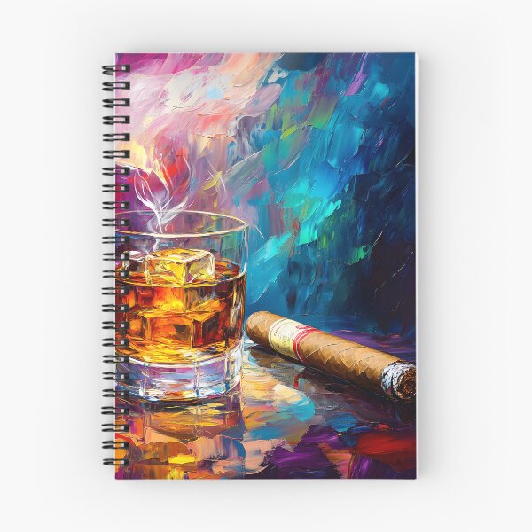 Item preview, Whiskey Indulgence - Vibrant Colors with Smoldering Charm Digital Generative AI Abstract Art designed and sold by OlfactoART Studio.