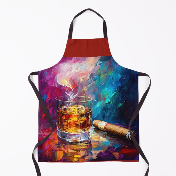 Item preview, Whiskey Indulgence - Vibrant Colors with Smoldering Charm Digital Generative AI Abstract Art designed and sold by OlfactoART Studio.
