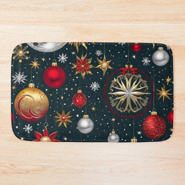 Item preview, Vibrant, moons and suns, Red, Silver and golds Christmas Ornaments designed and sold by Shelley Loewnau-Jones Studio.