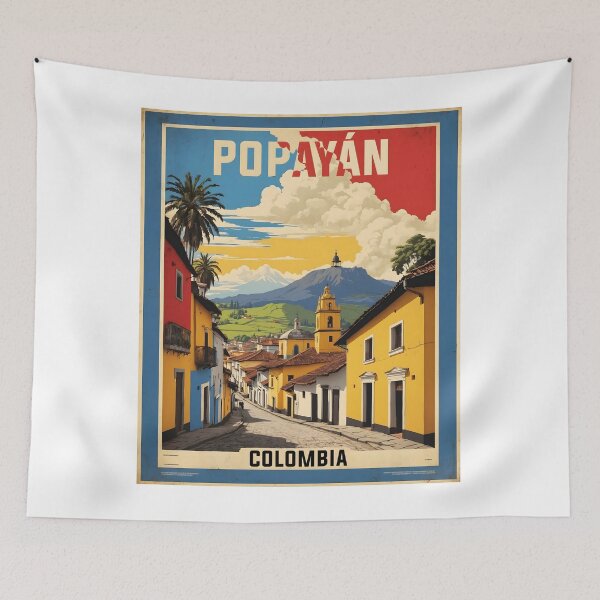 Item preview, Popayan Colombia Retro Vintage Poster Tourism  designed and sold by TravelersGems.