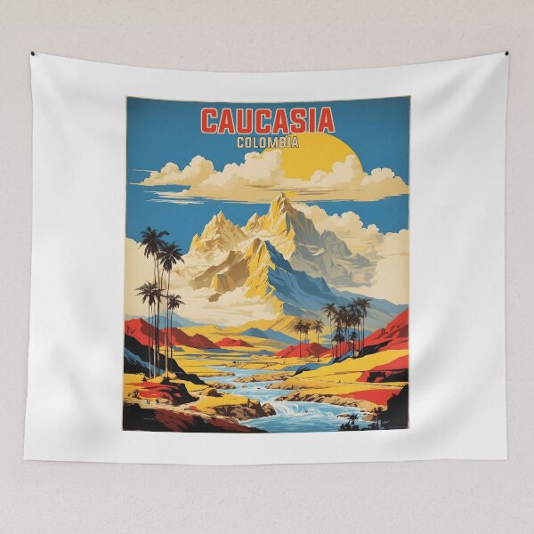 Item preview, Caucasia Colombia Retro Vintage Poster Tourism  designed and sold by TravelersGems.