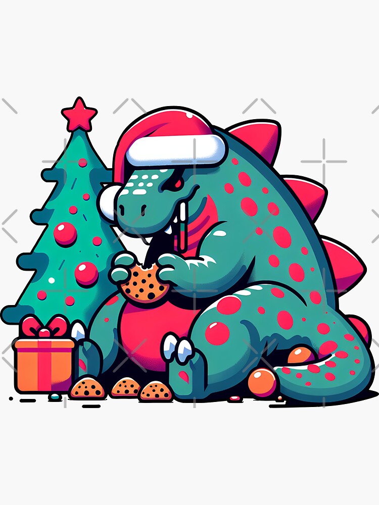 Thumbnail 3 von 3, Sticker, Godzilla isst Kekse designt und verkauft von Kobeko.