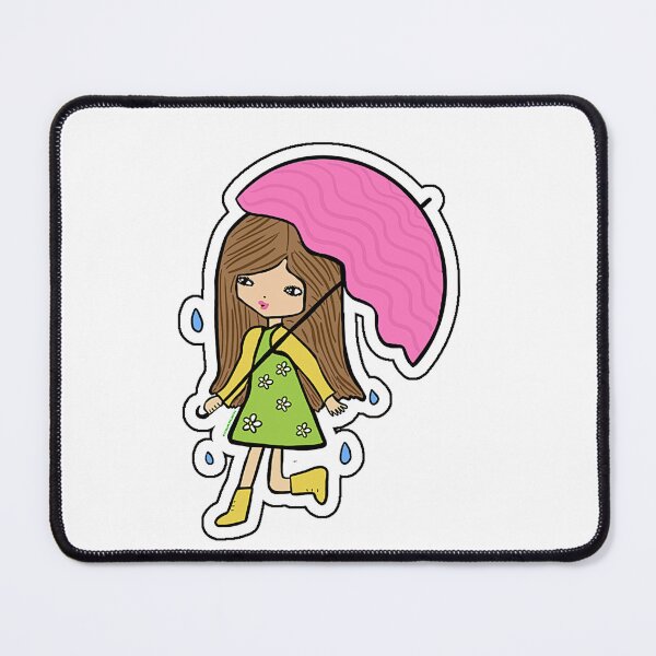 Item preview, 1960's April Girl Walking In Rain-No Words designed and sold by To-vintageWlove.