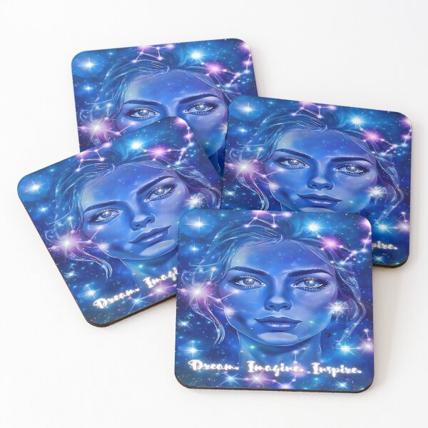 Item preview, Dreamy Cosmic Portrait with Celestial Constellations designed and sold by gleefulme.