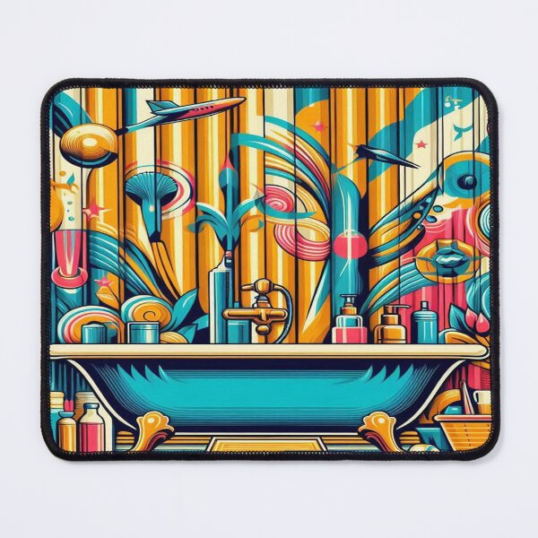 Item preview, 1950s Vintage Shower Curtain Pin Up designed and sold by Naomi Gutierrez Parrish.