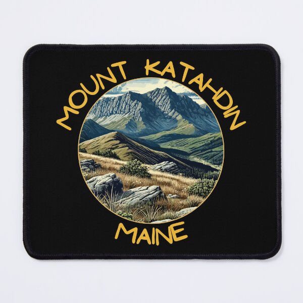 Item preview, Retro Mount Katahdin in Maine Usa Art Travel Badge designed and sold by MaateoDesign.