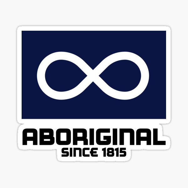 Item preview, ABORIGINAL Metis w/ Blue Flag designed and sold by squarefoxstudio.