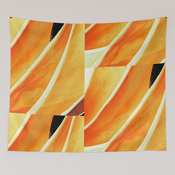 Item preview, Fire Water On Black 5 Orange Abstract Art designed and sold by Sharon Cummings Art.